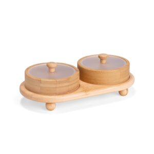 84027-Conjunto Potes Bambu 2 Peças