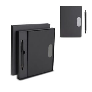 22102-Kit escritório A5 em PU e Caneta Metalica