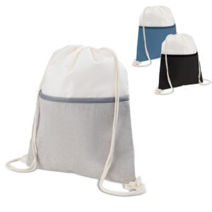 95097-Sacola/Mochila em poliéster e veludo (41x34,4cm)