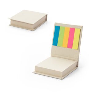 20330-Conjunto 2 em 1 para escritório, em papel 100% reciclado, com 6 blocos adesivados