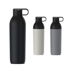 70767-Garrafa e copo térmico 2 em 1 em aço inox 600 mL